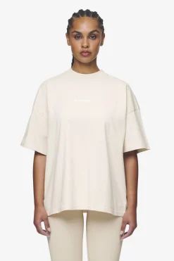Pegador Tees|Arendal Logo Heavy Oversized Tee White Washed coast sand