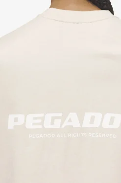 Pegador Tees|Arendal Logo Heavy Oversized Tee White Washed coast sand