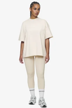 Pegador Tees|Arendal Logo Heavy Oversized Tee White Washed coast sand