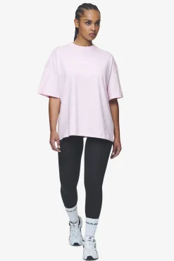 Pegador Tees|Arendal Logo Heavy Oversized Tee White Washed bubblegum