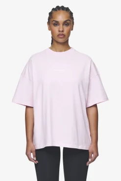 Pegador Tees|Arendal Logo Heavy Oversized Tee White Washed bubblegum