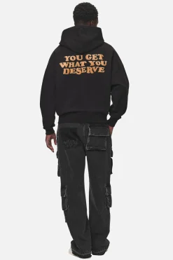 Pegador Hoodies|Zip Hoodies|Astor Boxy Sweat Jacket Washed Black