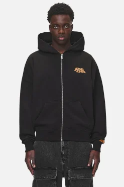 Pegador Hoodies|Zip Hoodies|Astor Boxy Sweat Jacket Washed Black