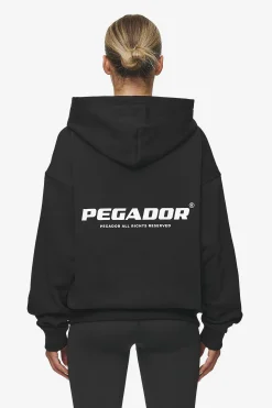 Pegador Hoodies|Atna Logo Oversized Hoodie White Black