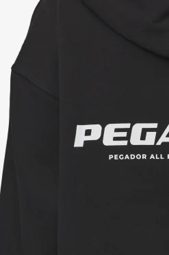Pegador Hoodies|Atna Logo Oversized Hoodie White Black