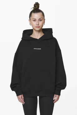 Pegador Hoodies|Atna Logo Oversized Hoodie Black