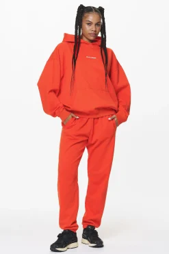 Pegador Hoodies|Atna Logo Oversized Hoodie Washed Signal Red