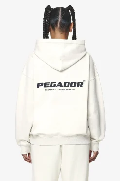 Pegador Hoodies|Atna Logo Oversized Hoodie Washed Salty Cream