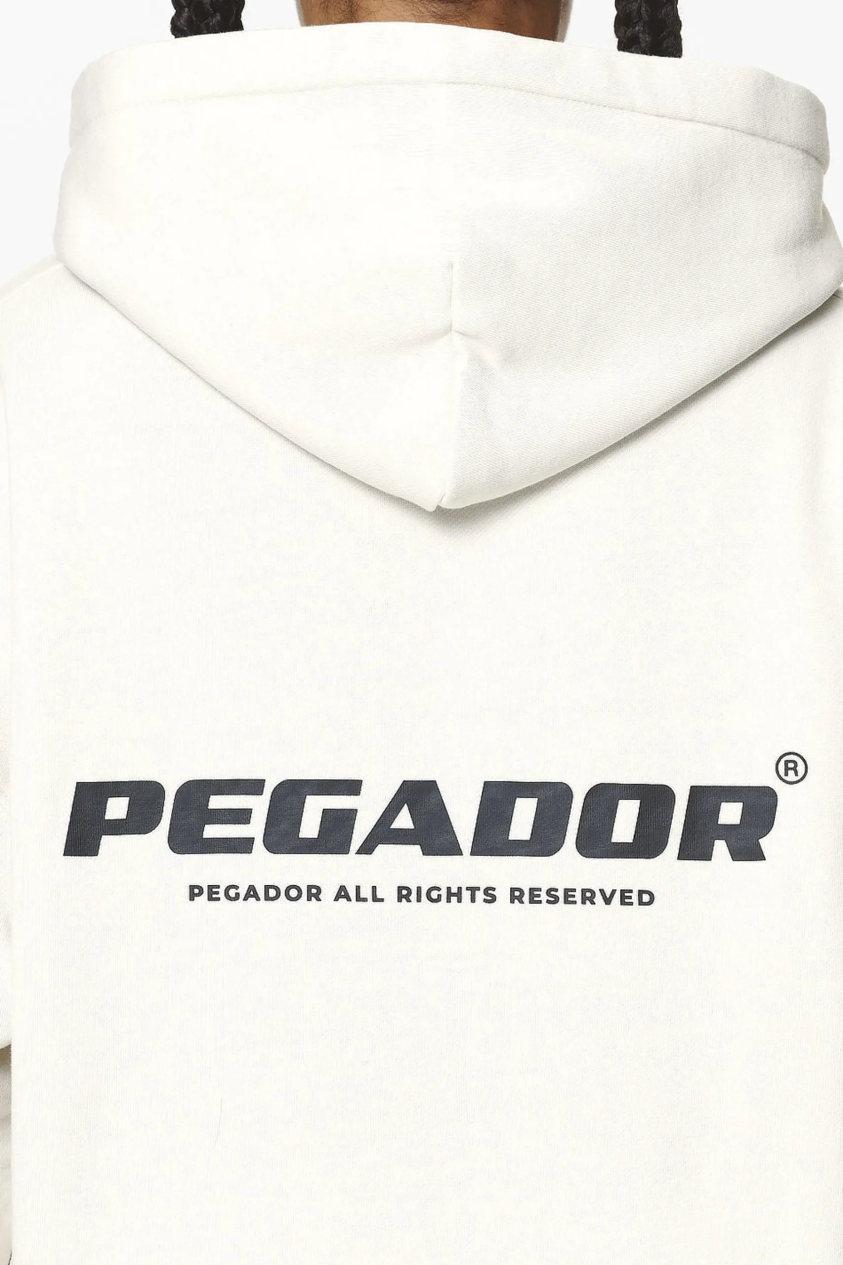 Pegador Hoodies|Atna Logo Oversized Hoodie Washed Salty Cream