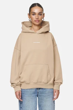 Pegador Hoodies|Atna Logo Oversized Hoodie  Washed Safari Sand White