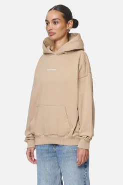 Pegador Hoodies|Atna Logo Oversized Hoodie  Washed Safari Sand White