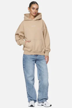 Pegador Hoodies|Atna Logo Oversized Hoodie  Washed Safari Sand White