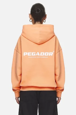 Pegador Hoodies|Atna Logo Oversized Hoodie  Washed Apricot White