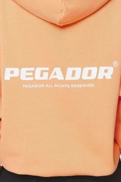 Pegador Hoodies|Atna Logo Oversized Hoodie  Washed Apricot White