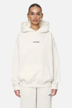 Pegador Hoodies|Atna Logo Oversized Hoodie Washed Coconut Milk Black