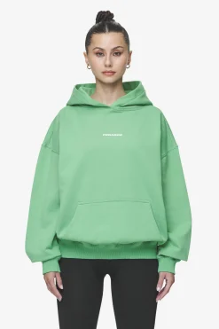 Pegador Hoodies|Atna Logo Oversized Hoodie White Washed peppermint green