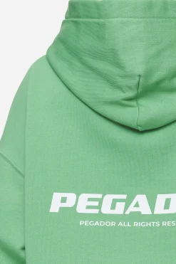 Pegador Hoodies|Atna Logo Oversized Hoodie White Washed peppermint green