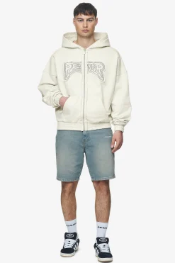 Pegador Hoodies|Zip Hoodies|Avon Boxy Sweat Jacket Washed Salty Cream