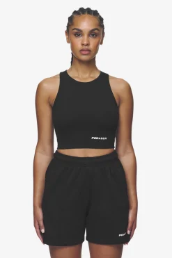 Pegador Tops|Ayla Crop Top White Black