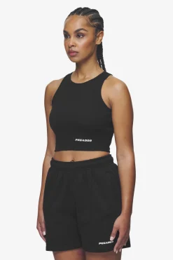 Pegador Tops|Ayla Crop Top White Black