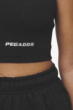 Pegador Tops|Ayla Crop Top White Black