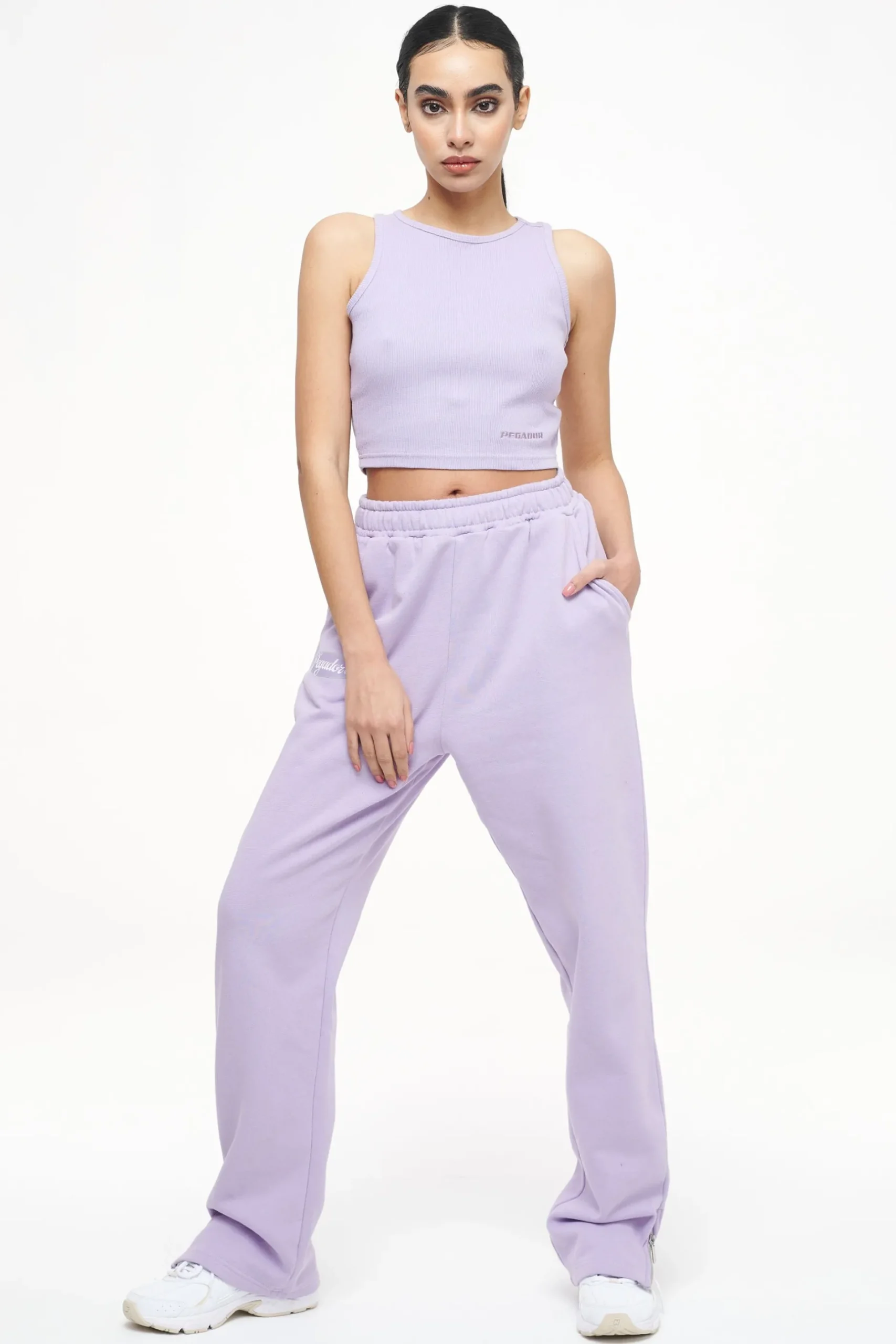 Pegador Tops|Ayla Crop Top Vintage Washed Purple Paste