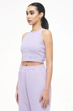 Pegador Tops|Ayla Crop Top Vintage Washed Purple Paste