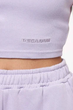 Pegador Tops|Ayla Crop Top Vintage Washed Purple Paste