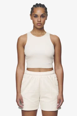 Pegador Tops|Ayla Crop Top White Washed coast sand