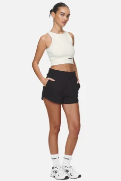 Pegador Tops|Ayla Crop Top  Washed Coconut Milk Black