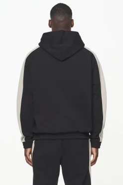Pegador Hoodies|Zip Hoodies|Aytoun Raglan Sweat Jacket Vintage Washed Onyx Black
