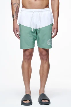 Pegador Swim Shorts|Baker Swim Shorts White Cypress Green