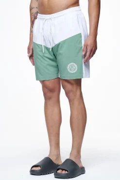 Pegador Swim Shorts|Baker Swim Shorts White Cypress Green