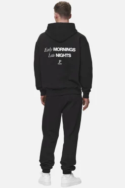 Pegador Hoodies|Baldock Oversized Hoodie Washed Black