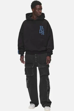 Pegador Hoodies|Bandon Boxy Hoodie Washed Black