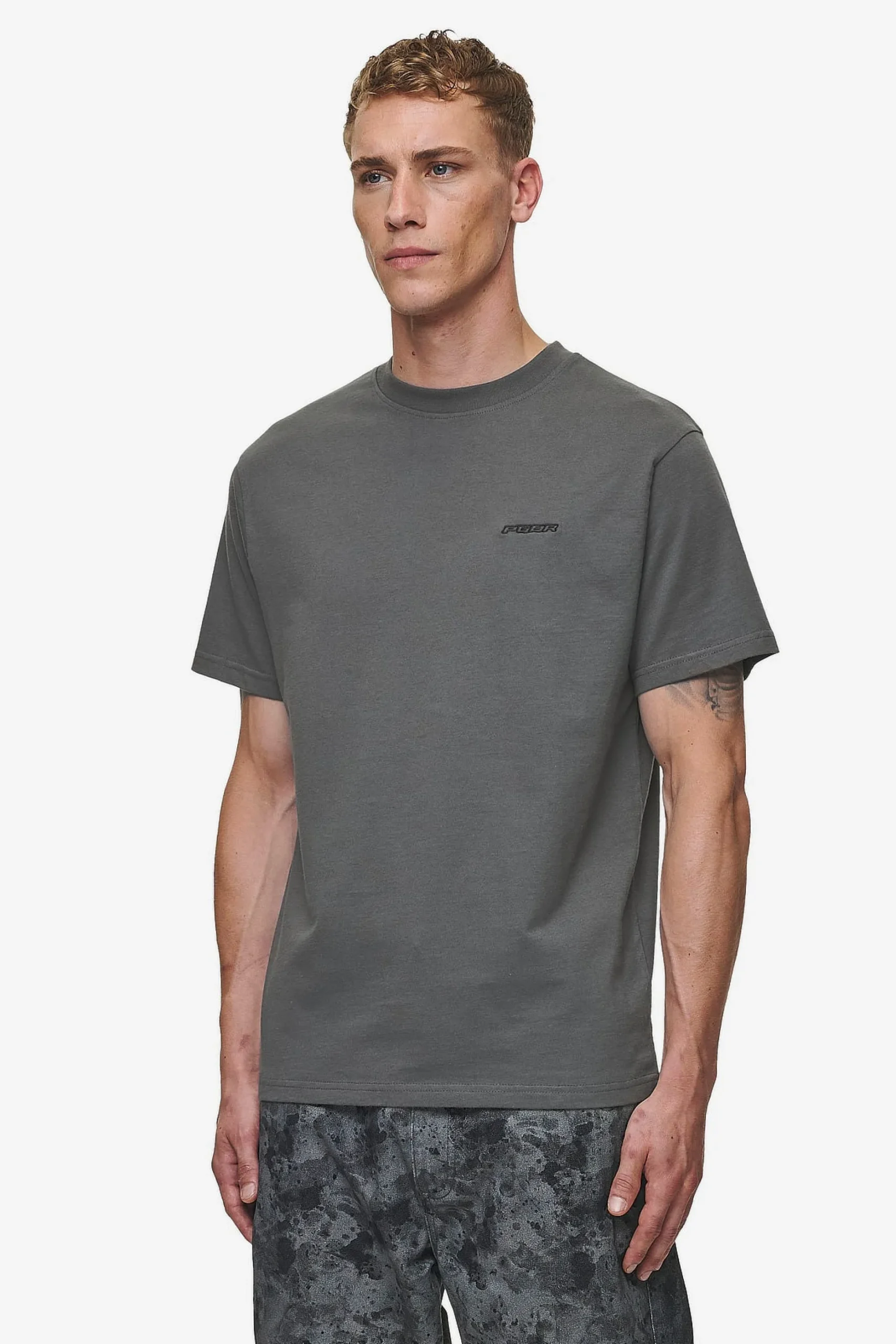 Pegador Tees|Bane Slim Tee Washed Anthracite