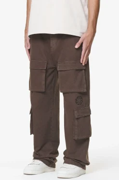 Pegador Cargos|Bantam Wide Cargo Pants Oak Brown