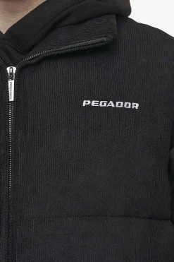 Pegador Vests|Bardon Cord Puffer Vest Black