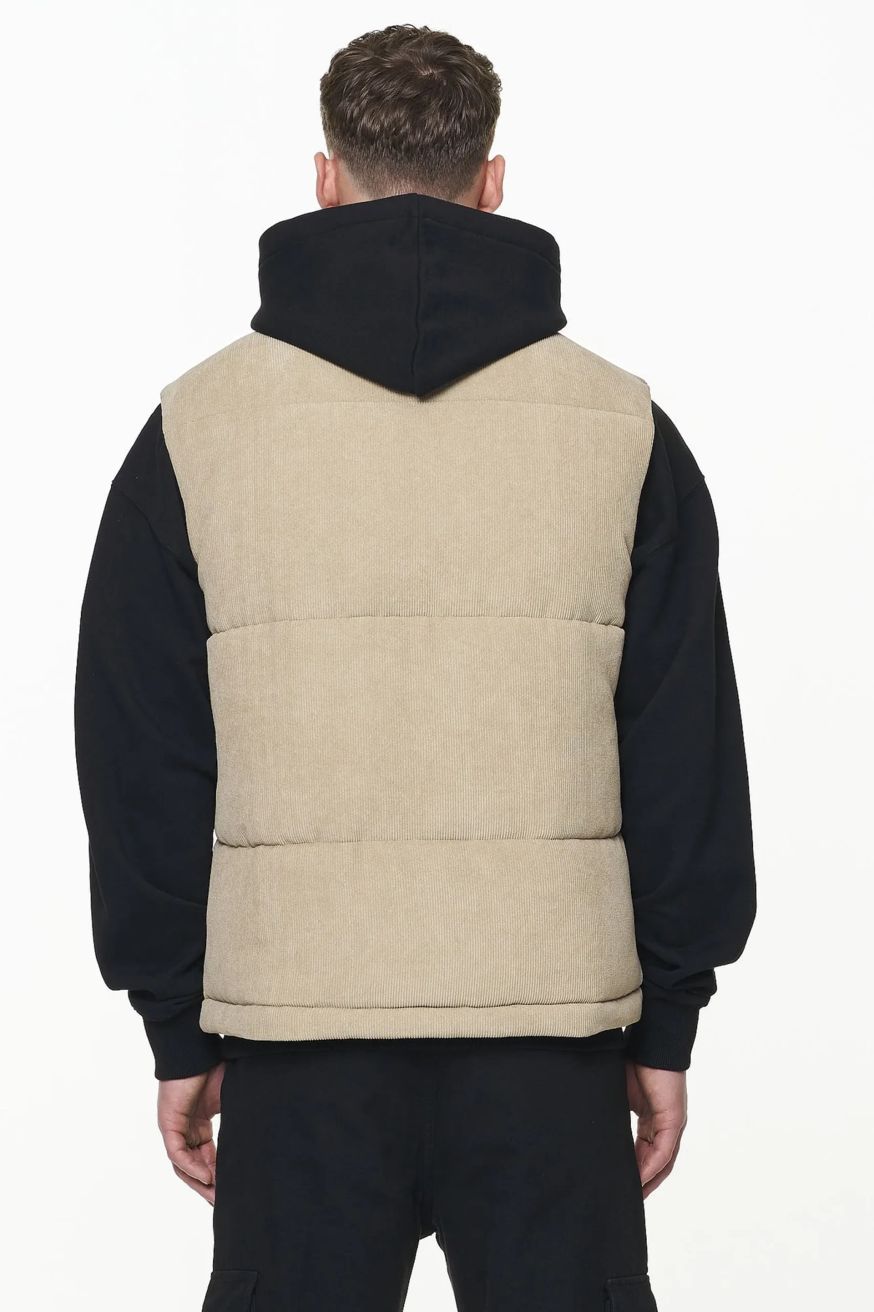 Pegador Vests|Bardon Cord Puffer Vest Sand