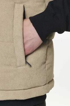 Pegador Vests|Bardon Cord Puffer Vest Sand
