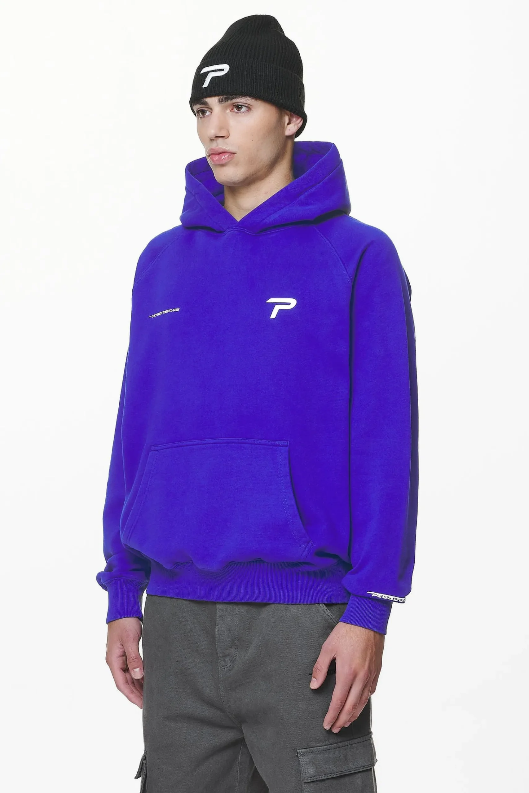 Pegador Hoodies|Barone Raglan Hoodie Washed Endless Blue