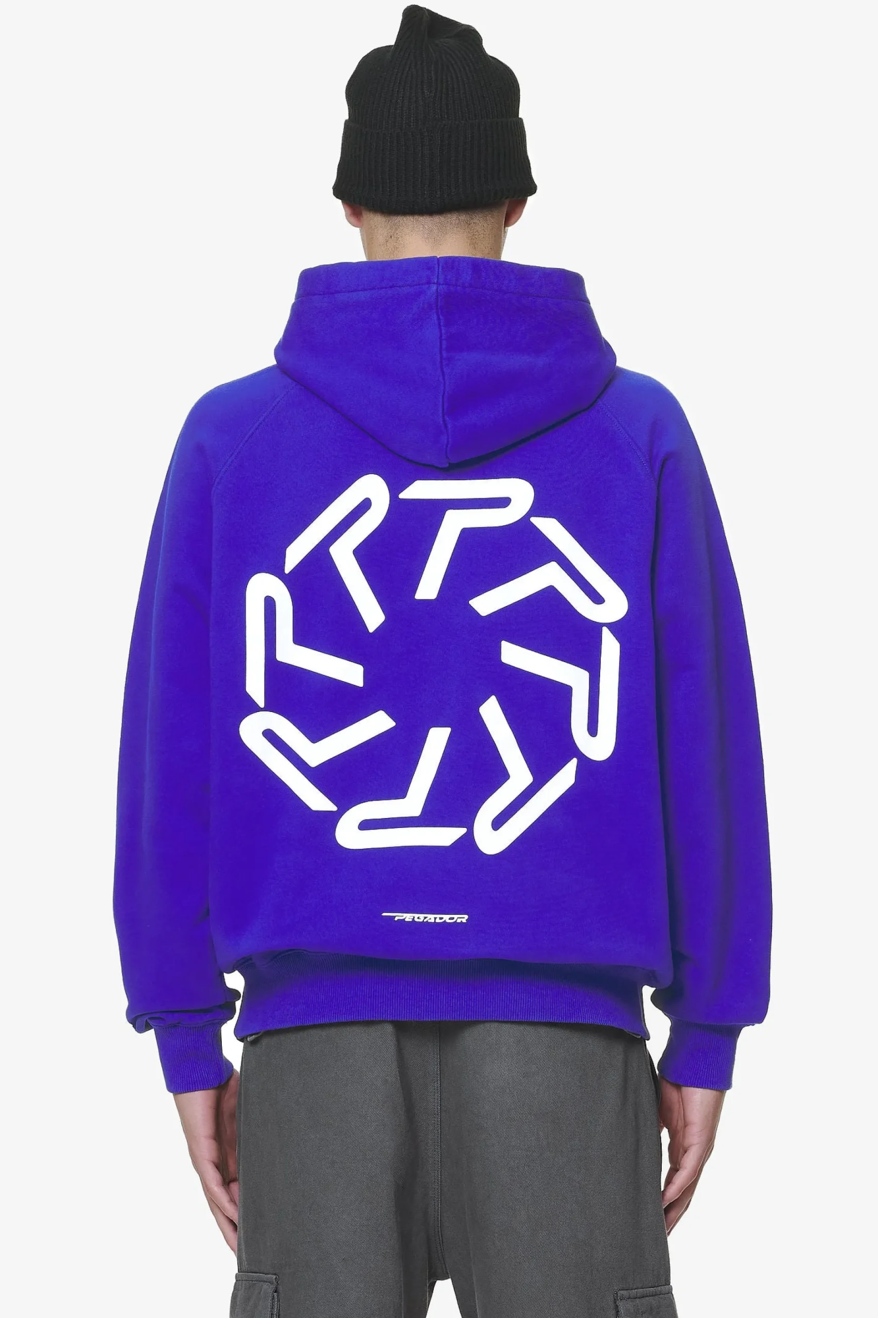 Pegador Hoodies|Barone Raglan Hoodie Washed Endless Blue