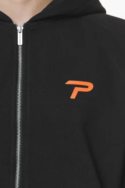 Pegador Hoodies|Zip Hoodies|Barone Raglan Sweat Jacket Black