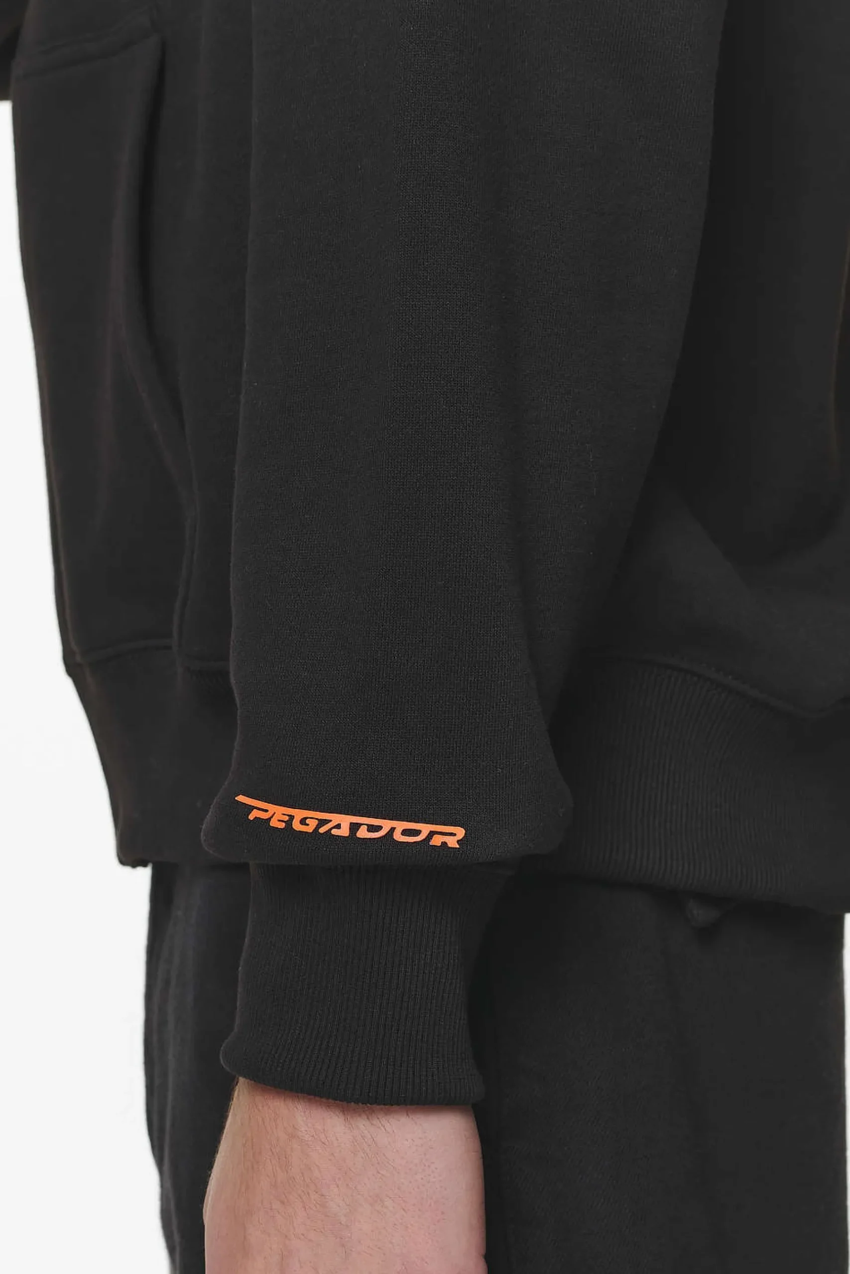 Pegador Hoodies|Zip Hoodies|Barone Raglan Sweat Jacket Black