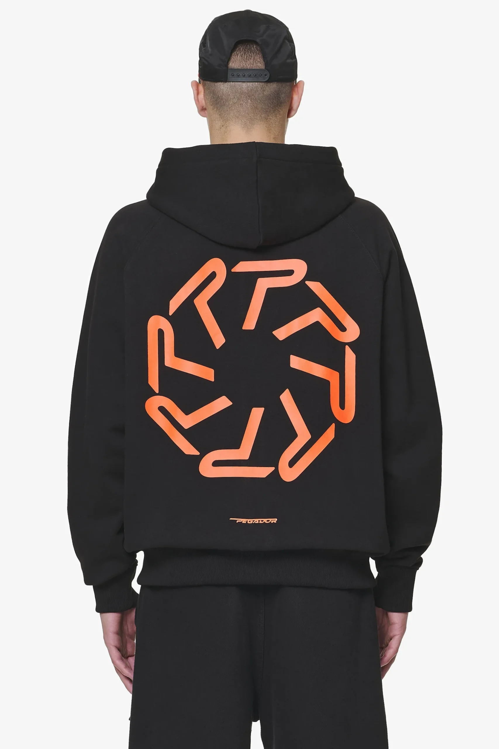 Pegador Hoodies|Zip Hoodies|Barone Raglan Sweat Jacket Black