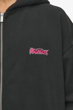 Pegador Hoodies|Zip Hoodies|Barret Terry Oversized Sweat Jacket Vintage Black