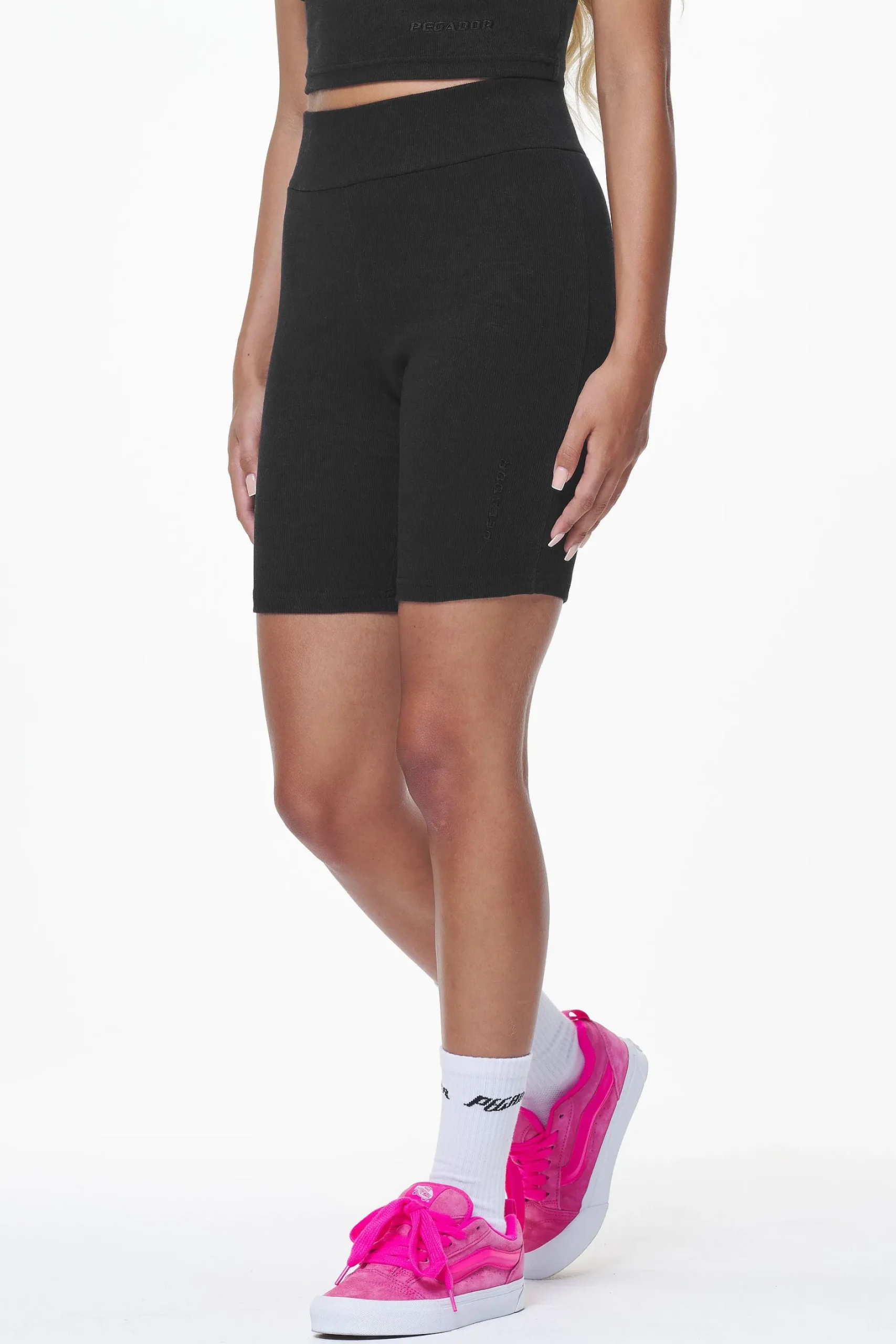 Pegador Shorts|Barrie Rib Biker Shorts Black