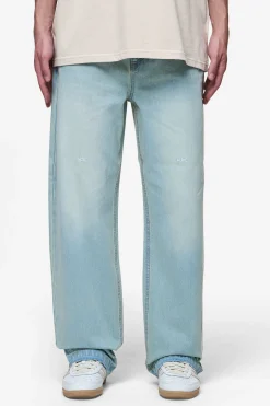 Pegador Jeans|Barrow Wide Baggy Jeans Sand Washed Blue