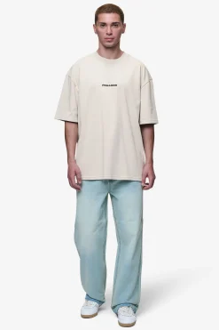 Pegador Jeans|Barrow Wide Baggy Jeans Sand Washed Blue