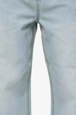 Pegador Jeans|Barrow Wide Baggy Jeans Sand Washed Blue